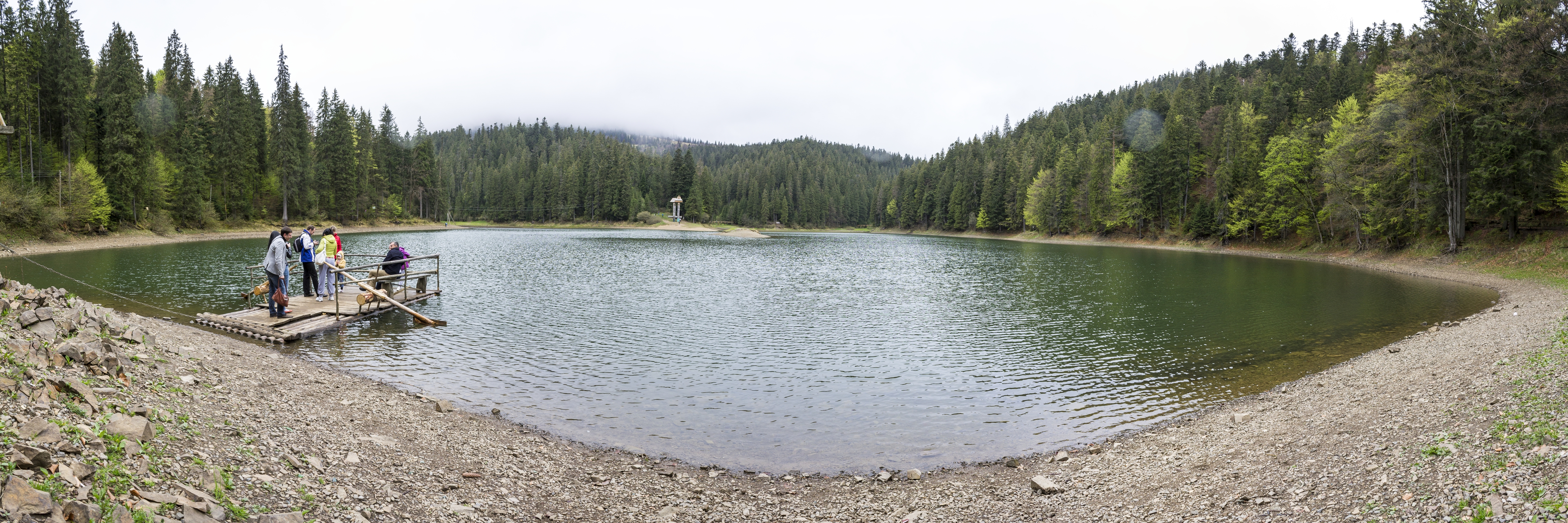 Synevyr lake panoramic view