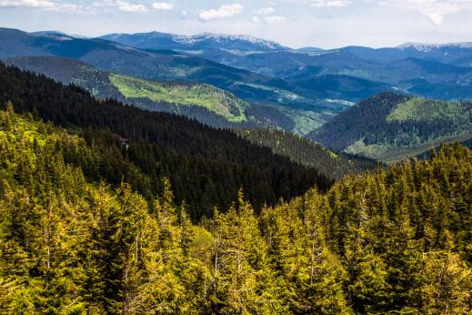 Panoramas of the Carpathians from the Svydovets ridge